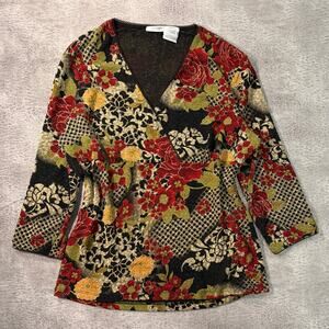Y2k Floral Whimsy Graphic East 5th Quarter Sleeve Top